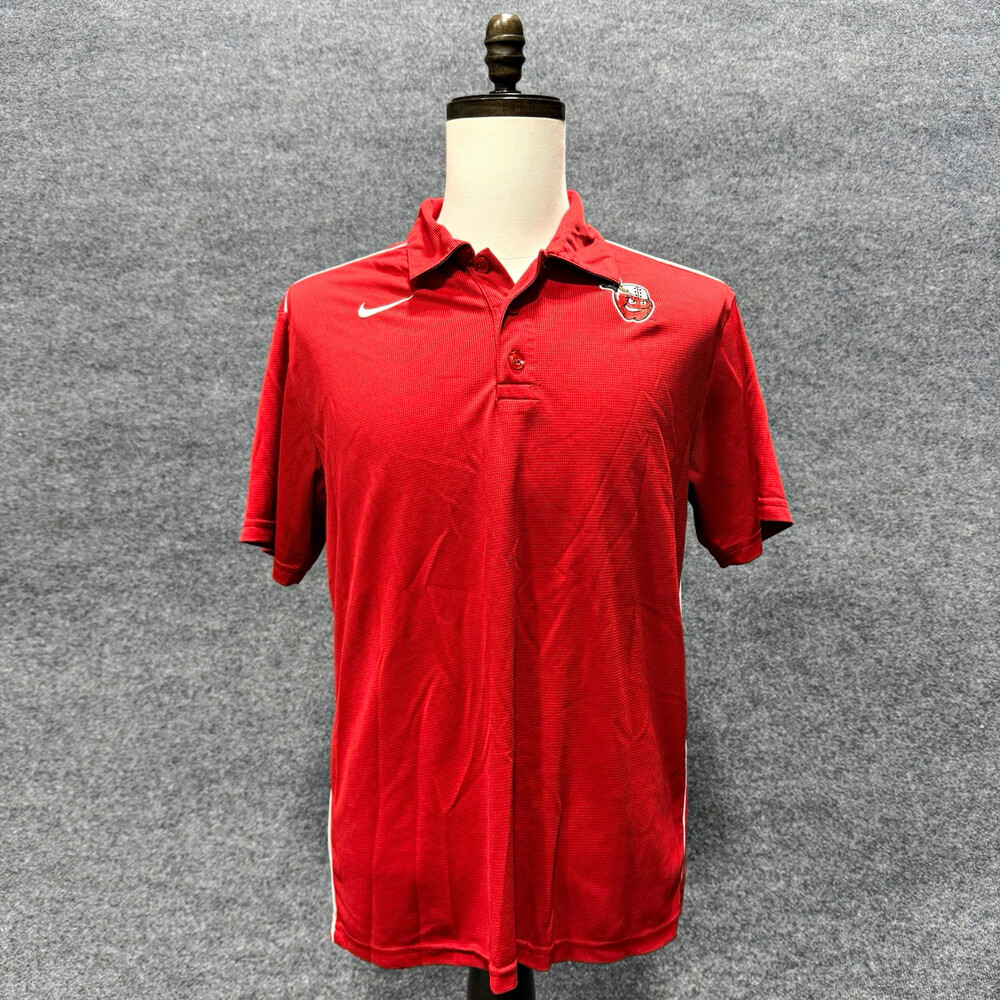 Nike Dri Fit Mens S Red Polo Shirt Bakersfield Blaze Baseball MiLB Embroidered